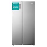 Hisense RS677N4BIE Side-by-Side Kühl-Gefrierkombination/ NoFrostPlus/ Multiflow 360°/ SuperCool/ BigBox/ 179,3 cm/ Kühlteil 334 l/ Gefrierteil 185 l/ 42 dB/ 309 kWh/ Jahr/ Inox-Look