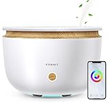 Smart Aroma Diffuser 500ml, Etersky WLAN Diffusor für Ätherische Öle, Ultraschall Duftlampe Luftbefeuchter Kompatibel mit Alexa Google Home, APP Steuerung, 7-LED-Farbe für Schlafzimmer Büro Sp