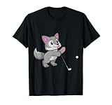 Golf spielender Papa-Wolf-Tier-Golfspieler durch T-S