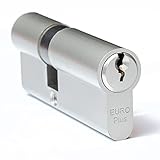 FELGNER Doppel-Zylinder Euro Plus Schließzylinder Profilzylinder Türschloss Sicherheitsschloss für Türen Haustür Wohnungstür - inkl. 3 Bart-Schlüssel | 35-40 mm (40-35 mm)