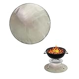 Rolin Roly Grill Feuerfeste Unterlage Feuerschalenmatte Hitzebeständige Feuerstellenmatte Feuerfeste Unterlage Rund für BBQ Holzofen Outdoor Terrasse Gras (24 inches)