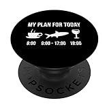 Lustig Bonefish Angeln Angler Fisch My Plan For Today PopSockets mit austauschbarem PopGrip