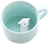 xingzhi Kaffeebecher, Milch, Tee, Keramik, 3D-Tier-Tasse, ideales Geschenk für morgendliche Getränke und Hochzeiten, Geburtstage, Vatertag, ohne Löffel und Teller (Schaf)