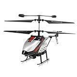 LDJ Rc Hubschrauber Indoor, Ferngesteuerter Hubschrauber Für Einsteiger 4 Kanal Helikopter Mit Start- Und Landefunktion, USB-Ladekabel, Einfach Zu Fliegen (Color : Black (480PWIFI Camera))