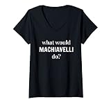 Damen Machiavelli Politische Wissenschaft Student Major T-Shirt mit V