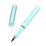 LurcarLE 1 Stück Tintenlose Bleistifte Ewig,Technologie Unbegrenztes Schreiben Eternal Pencil, Ewiger Bleistift No Ink Pen Magic Pencils, Mit Auswechselbarem Graphitstift (HellBlau)