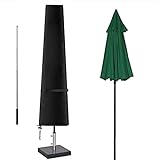YuYo Sonnenschirmhülle, Schutzhülle für Sonnenschirm, wasserdicht, robust, mit Reißverschluss, für 2,1 m bis 3 m, für den Garten, 190 x 50 x 25