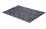 UPP Gartenplatten 30x30 cm | Schiefer | Wetterfester Bodenbelag, Bodenfliese,Klickfliese für Balkon, Garten & Terrasse | einfach, schnell & praktisch verlegt | Outdoor | Kunststoff | Inhalt: 24 T