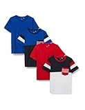 NAME IT KIDS Jungen NKMNES SS TOP 4P T-Shirt, Dark Sapphire, 122-128