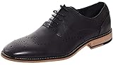 Canani Herren Oxford Brogues Anzug Casual Smart Lace Up formelle Hochzeitsschuhe, navy, 42 1/3 EU