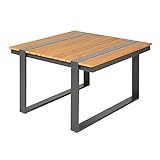 riess-ambiente.de Moderner Garten Beistelltisch Tampa Lounge 78cm Holzoptik wetterfest Gartentisch Outdoor T
