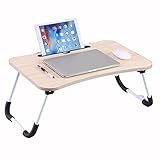 YUDIZWS Klappbarer Laptop-Schreibtisch Notebooktisch Lapdesk Faltbare Betttisch Für Lesen Betttablett Den Schreibtisch Oder Als Frühstückstablett Bett Und Sofa (Color : White)