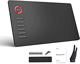 Graphics Drawing Tablet VEIKK A15 10x6 Inch Drawing Digital Pen Tablet with Battery-Free Passive Stylus and 12 Shortcut Keys，20 Nibs and 1 Artist Glove (8192 Levels Pressure)