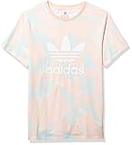 adidas Originals Girls' Big Pack Marble Print Tee, Pink Tint/Multicolor, Larg
