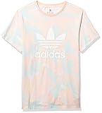 adidas Originals Girls' Big Pack Marble Print Tee, Pink Tint/Multicolor, X-S