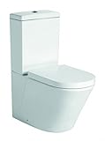 BERNSTEIN® Stand-WC mit Spülkasten CT1099, Stand-WC aus Keramik in Weiß - inkl. WC-Deckel aus Duroplast mit Absenkautomatik - Wasseranschluss ob