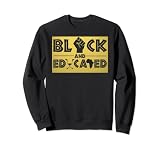Black and Educated Shirt Damen Mädchen Black History Month Sw