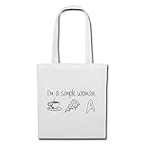 Spreadshirt Star Trek Discovery I'm A Simple Woman Stoffbeutel, Weiß