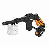 Futchoy 12/20V Kabellos Tragbar Hochdruckreiniger Druckreiniger Waschmaschine Auto Zubehör Flächenreiniger Spritzpistole mit Akku und 5 m Schlauch, Max. Fördermenge: 30 l/min (12V)