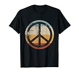 Retro Design Friedenszeichen Peace Zeichen T-S