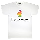 Popgear Herren Free Fortnite T-Shirt, Weiß, XL