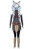 dolass Ahsoka Tano Kostüm Frauen Film Cosplay Outfit Halloween Cosplay Verkleidung Komplettes Set Gr. 80, siehe abbildung