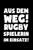 Rugby: Rugbyspielerin im Einsatz!: Notizbuch / Notizheft für Rugby Bekleidung A5 (6x9in) liniert mit L