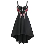 Kleid Damen, Sexy Kleid Damen, Kleid Damen Elegant, Damen Sexy Sling Unregelmäßiger Rock Smoking Mittellanges Kleid Rock