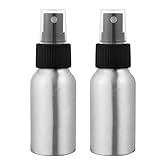 Minkissy 2 Stück Aluminium Sprühflasche 50ml Nachfüllbar Leere Tragbar Kosmetikflasche Parfüm ätherische öle Sonnenschutz Lotion Make Up Kosmetik Wasser Reisebehälter Zuhause in F