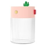 AMAKUTE 2000 mAh 650 ml Mini-Pflanzen-Luftbefeuchter, cooler tragbarer Desktop-Luftbefeuchter mit 2 Nebelmodi, 2 Nachtlichtmodi für Baby-Schlafzimmer, Reisen, Büro, Zuhause, flüsterleise,