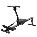 RR-YRN Home Faltbare Fitness Rudermaschine Mit 12 Einstellbaren Widerstand Home Gym Rudergerät, Stille Rudermaschine, Mit LED-Anzeige, 120Kg Ladung