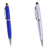 FLAMEER 2pcs Eingabestifte 3 IN1 Dünne Spitze Stylus Pen Kugelschreiber mit 16Gb Daten Speichern Stift Memory