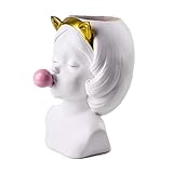 NZFERT Vasen Dekor Blumenvase Art Portrait Vase Home Wohnzimmer Kreative Einrichtung Esstisch Wohnzimmer Vase Schöne Vasen (Color : White)