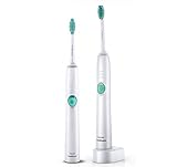 Philips Sonicare Easy Clean Elektrische Zahnbürste mit Schalltechnolgie HX6512/02, weiß, Doppelpack