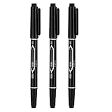 Sraeriot Tattoo Marker Stift wasserdichte Haut Markierung Bleistift Feinstelle Körper Tintenstift Schwarz 3 Stücke, Tattoo Zubehö