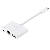 Ethernet-Adapter, Wiederaufladbare USB Typ-C Externe Kabelgebundene Netzwerkkarte für Computer/Tablets RJ45