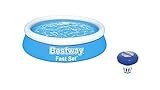 Bestway Pool set Komplett - Quick up Pool - Schwimmpool Rund für garten mit Reinigungsfilter - 183 x 51