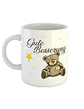 clothinx Gute Besserung Bär Plüschtier Tasse Perfekt Als Genesungswunsch für die Erkältung und zum Aufenthalt im Krank