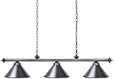 YHYGOO Billardtischlampe 7-9ft DREI Metallschirm, Lampe Billardtisch mit Männern Nest, EIN Spielzimmer, Küche Insel Licht Restaurant Esszimmer schwarz,2