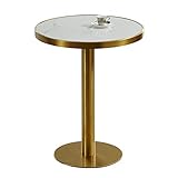 Marmorbartisch, Küche Frühstück Bistro Couchtisch, 23.6'/ 60 cm Marmor Arbeitsplatte, Einfach Sauber, Geeignet Für Wohnzimmer, Café, Bistro, Höhe 75