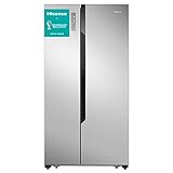 Hisense RS670N4BC3 Side-by-Side kühl Gefrierkombination/ NoFrostPlus/ Inverter-Kompressor/ FastFreeze/ Multiflow 360°/ 178,6 cm/ Kühlteil 336 l/ Gefrierteil 185 l/ 41 dB/ 247 kWh/ Jahr/ Inox-Look