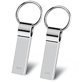 MRSUNO USB Stick 32GB 2 Stück Metall Speicherstick USB 2.0 Memory Stick Wasserdicht USB-Flash-Laufwerk High Speed Flash Drive Robust USB-Stick mit Schlüsselbund für PC/Laptop