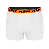 KTM Boxer Men Herren Boxershorts Pant Unterwäsche 2 er Pack, Farbe:White2, Bekleidungsgröße:M