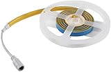 LED Streifen IP65 COB 2M 12V 24Watt Dimmbar 1200Lumen durchgehende Leuchtfläche ohne Lichtpunkte Warmweiß