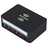 Jinyi USB-Schnellladegerät, USB-Ladestation 6-Port-Ladegerät Multi-USB-Ladestation USB-Ladestation für Home School Office Wohnheim(Schwarz)