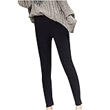 PWKNRD Frauen Warme Leggings Gefüttert Jogginghose Hohe Taille Sportlich Jogger Fleece Hosen Stretch Freizeithose Sweatpants Winter Verdickte Sporthosen Einfarbig Traininghose Weich F