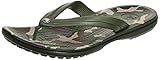 Crocs Unisex Crocband Printed Flip, Army Green/Black, 43-44