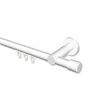 INTERDECO Innenlauf Gardinenstange Weiß 20 mm Ø Platon Santo, 100