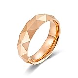 BYYHJNMSXS Herren Ringe Einfaches Metall Mode Herrenarmband Diamantring Einfacher Klassischer Weiblicher Paarring-Roségold_9