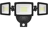 Onforu LED Strahler mit Bewegungsmelder Außen 50W, 5000LM LED Fluter, Außenstrahler mit verstellbaren 3 Köpfe, 5000K Kaltweiß LED Scheinwerfer, IP65 Wasserdicht Flutlicht für Garage, Garten, H